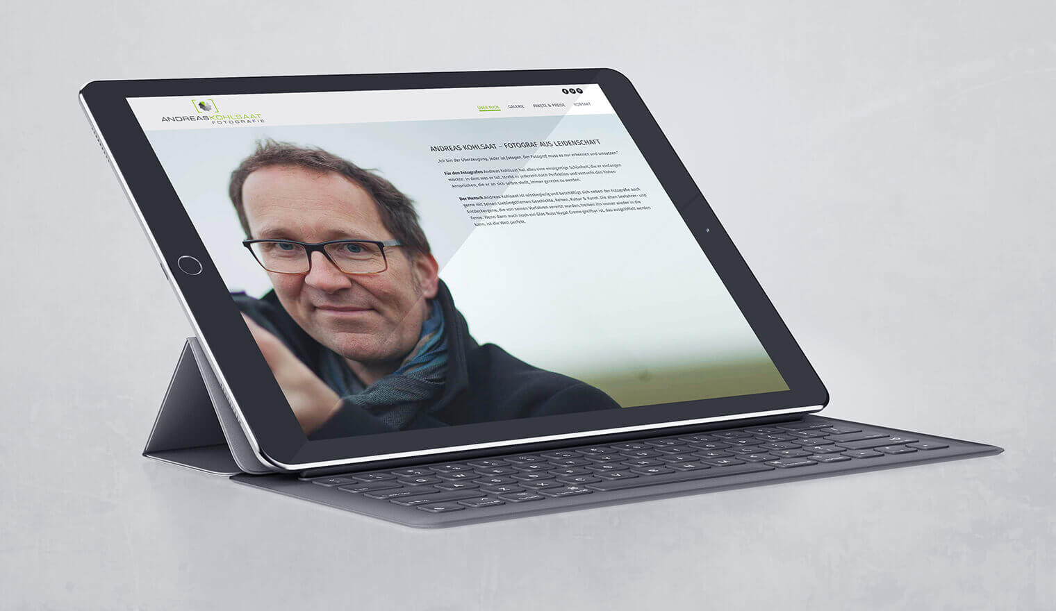 Andreas Kohlsaat Fotografie: Webdesign Tablet