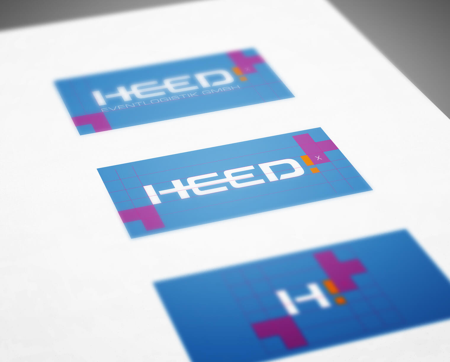 HEED! Eventlogistik Corporate Design Entwicklung: Logo Raster