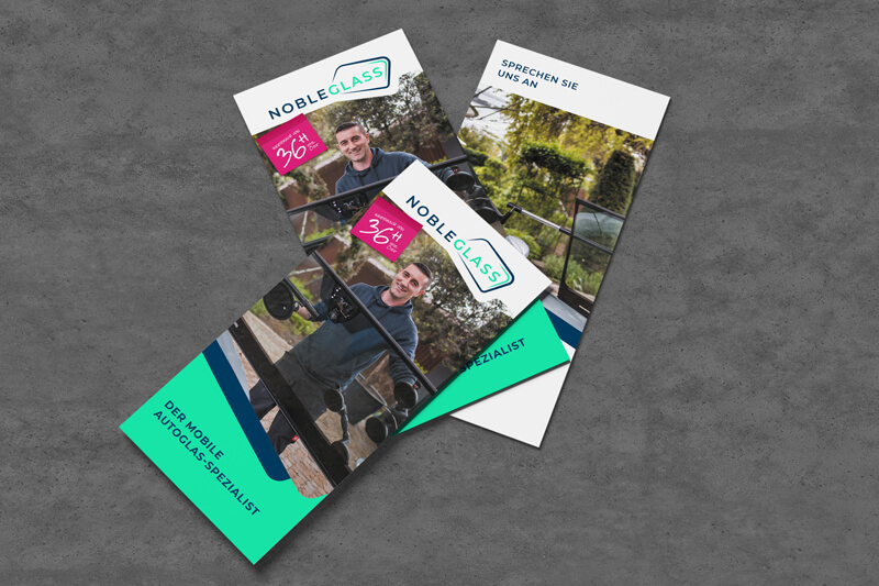 Flyer Gestaltung nobleglass