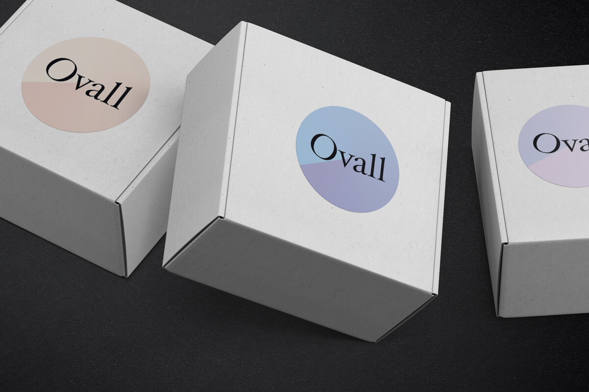 Ovall: Packaging Design Aufkleber