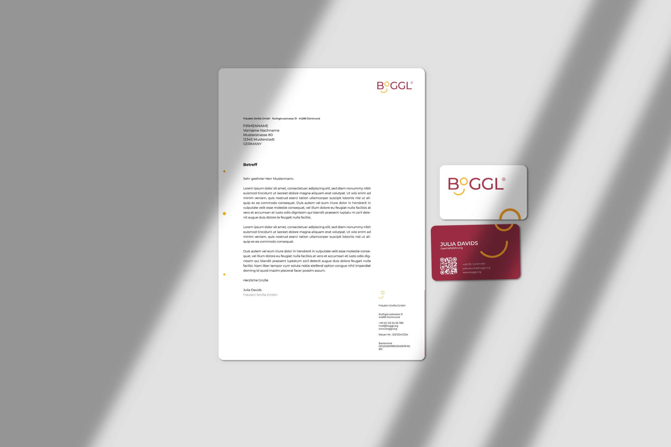Boggl Branding: Briefpapier