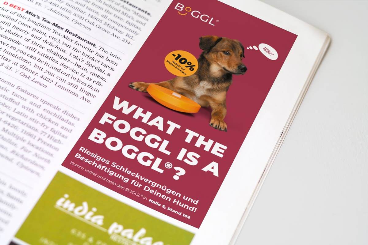 Boggl Branding: Anzeige